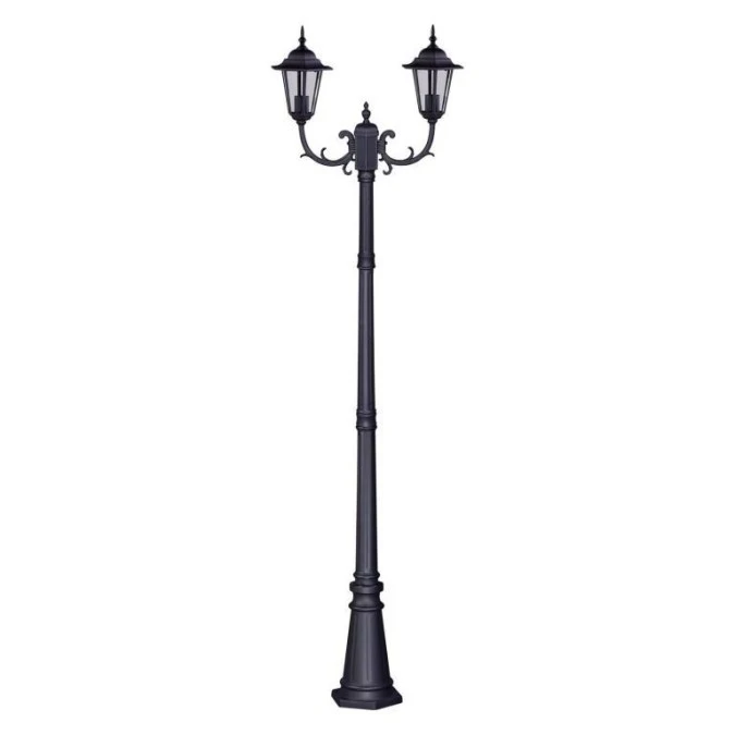Lampa stojąca zewnętrzna latarnia STANDARD 233cm na E27 IP44 w stylu retro K‑7064A2/2 CZARNY Kaja Lighting