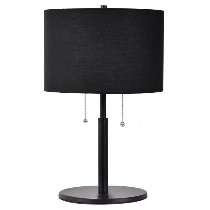 Lampa stołowa Fogo 2xE27 czarna LP‑0304/2T BK Light Prestige