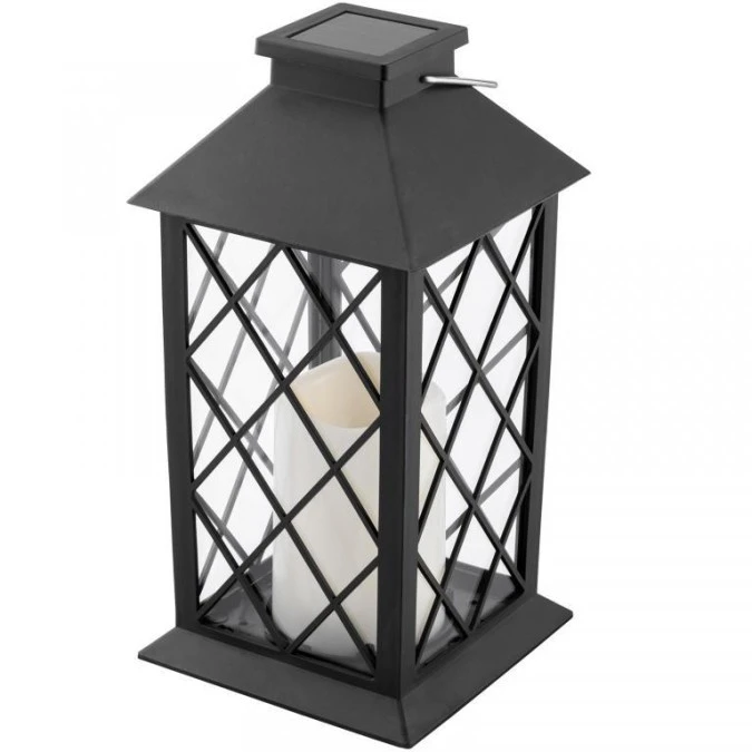 Lampa Solarna Ogrodowa LED Stojąca LIRIO 2 IP44 Wisząca Czarna Latarenka LUMILED