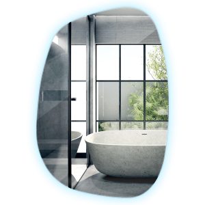 Lustro Nowoczesne Nieregularne LED | Światło Zimne | 90 x 66 cm 775717