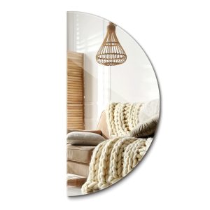 Lustro Nowoczesne półokrągłe duże| 50x100cm | Wallfluent 861404