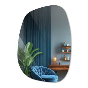Lustro o Kształcie Organicznym do salonu i łazienki, 90 x 66 cm, Tulup 775714 Lustro o Kształcie Organicznym do salonu i łazienki, 90 x 66 cm, Tulup 775714