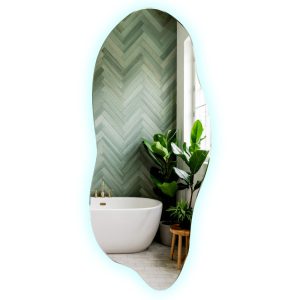 Lustro o Nieregularnym Kształcie Designerskie 40×90 cm Zimne LED 656104 Lustro o Nieregularnym Kształcie Designerskie 40×90 cm Zimne LED 656104