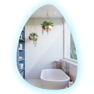 Lustro o nieregularnym kształcie oświetlenie LED zimna barwa 57×80 Tulup 1078463 Lustro o nieregularnym kształcie oświetlenie LED zimna barwa 57×80 Tulup 1078463