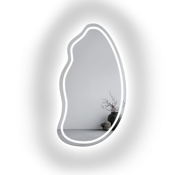 Lustro o organicznym kształcie z podświetleniem -TOPAZ LED II 818012