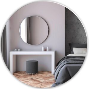 Lustro okrągłe 60 cm bez ramy szlifowane koło łazienkowe bez oświetlenia 783642 Lustro okrągłe 60 cm bez ramy szlifowane koło łazienkowe bez oświetlenia 783642
