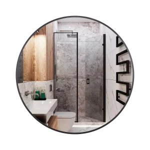 Lustro okrągłe CORINA BLACK 100 cm, rama aluminiowa 637056 Lustro okrągłe CORINA BLACK 100 cm, rama aluminiowa 637056