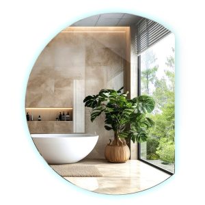 Lustro Okrągłe LED 100 cm do Salonu Sypialni Przedpokoju 229133 Lustro Okrągłe LED 100 cm do Salonu Sypialni Przedpokoju 229133