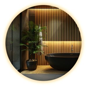 Lustro Okrągłe LED do Łazienki | Wallfluent | 60 cm | Ciepłe światło 735180 Lustro Okrągłe LED do Łazienki | Wallfluent | 60 cm | Ciepłe światło 735180