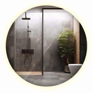 Lustro Okrągłe LED do Łazienki | Wallfluent | 90 cm | Neutralne światło 735207 Lustro Okrągłe LED do Łazienki | Wallfluent | 90 cm | Neutralne światło 735207