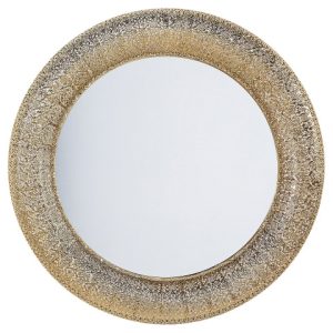 Lustro okrągłe ozdobne 80 cm złote do salonu 189298 Lustro okrągłe ozdobne 80 cm złote do salonu 189298