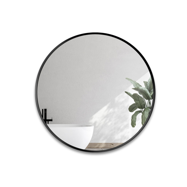 Lustro okrągłe w ramie czarnej MDF SLIM - OTYLIA 1031858