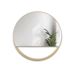 Lustro okrągłe w ramie złotej MDF SLIM z wolną przestrzenią – OLENA 865372 Lustro okrągłe w ramie złotej MDF SLIM z wolną przestrzenią – OLENA 865372