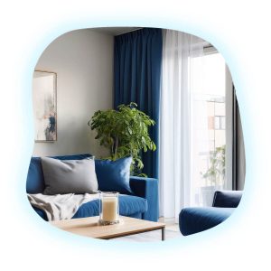 Lustro Organiczne Nowoczesne LED z Zimnym Światłem 77×76,6 800831 Lustro Organiczne Nowoczesne LED z Zimnym Światłem 77×76,6 800831