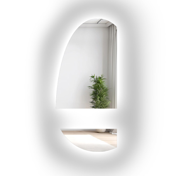 Lustro organiczne w dwóch częściach z podświetleniem LED – TURMALIN LED 795817