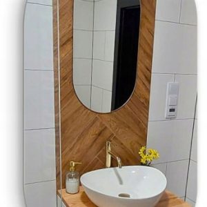 Lustro owalne łazienkowe 40×100 srebrne owal bez podświetlenia premium 742486 Lustro owalne łazienkowe 40×100 srebrne owal bez podświetlenia premium 742486
