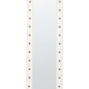Lustro podłogowe ekoskóra 50 x 150 cm białe 281057 Lustro podłogowe ekoskóra 50 x 150 cm białe 281057