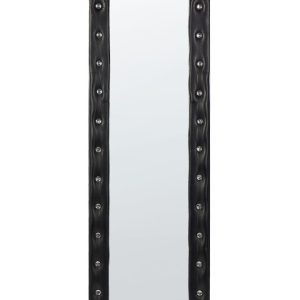 Lustro podłogowe ekoskóra 50 x 150 cm czarne 281058 Lustro podłogowe ekoskóra 50 x 150 cm czarne 281058