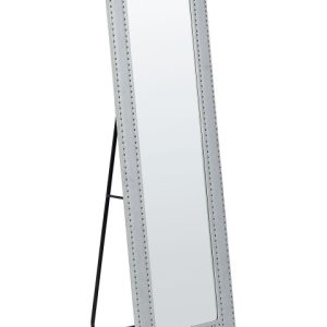 Lustro podłogowe ekoskóra 50 x 150 cm szare 281053 Lustro podłogowe ekoskóra 50 x 150 cm szare 281053