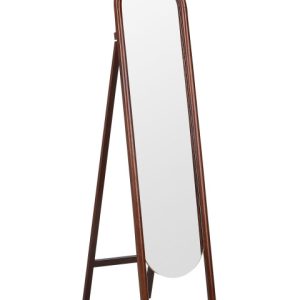 Lustro podłogowe stojące 30 x 150 cm ciemne drewno 281189 Lustro podłogowe stojące 30 x 150 cm ciemne drewno 281189