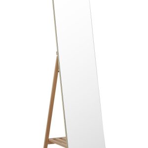 Lustro podłogowe stojące 35 x 150 cm jasne drewno 281055 Lustro podłogowe stojące 35 x 150 cm jasne drewno 281055