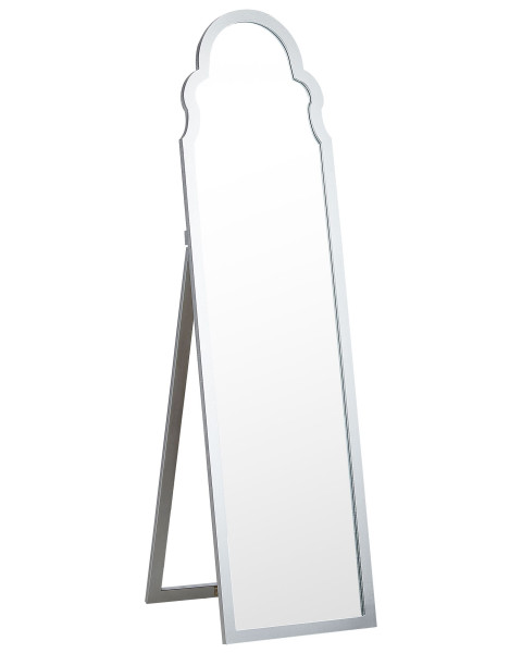 Lustro podłogowe stojące 40 x 150 cm srebrne 281056