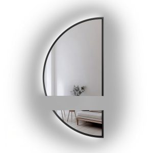 Lustro półokrągłe w dwóch częściach w ramie z LED – DOPPIO W RAMIE LED 916493 Lustro półokrągłe w dwóch częściach w ramie z LED – DOPPIO W RAMIE LED 916493