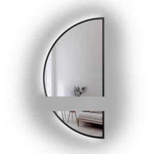 Lustro półokrągłe w dwóch częściach w ramie z LED – DOPPIO W RAMIE LED 916496 Lustro półokrągłe w dwóch częściach w ramie z LED – DOPPIO W RAMIE LED 916496