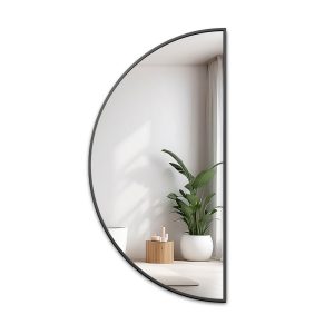 Lustro półokrągłe w ramie czarnej MDF SLIM – HILDA 848573 Lustro półokrągłe w ramie czarnej MDF SLIM – HILDA 848573