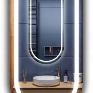 Lustro półowalne łazienkowe led 40×90 cm półowal ledy cob 480 diod/m 740287 Lustro półowalne łazienkowe led 40×90 cm półowal ledy cob 480 diod/m 740287