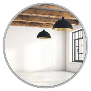 Lustro ścienne 25 cm okrągłe białe mat 53532 Lustro ścienne 25 cm okrągłe białe mat 53532