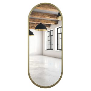 Lustro ścienne 35×100 owalne złote mat 53589 Lustro ścienne 35×100 owalne złote mat 53589