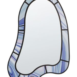 Lustro ścienne 49×83 cm szkło fioletowa rama 471763 Lustro ścienne 49×83 cm szkło fioletowa rama 471763