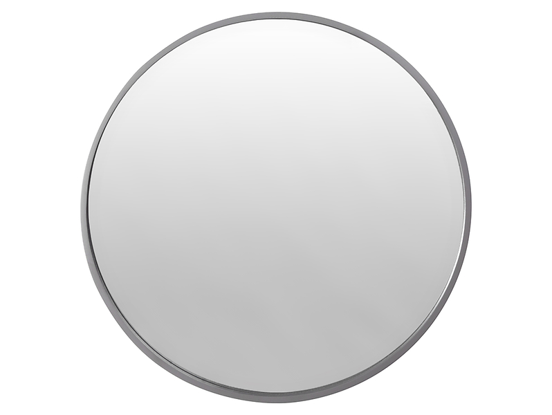 Lustro ścienne 50 cm okrągłe srebrne 23125