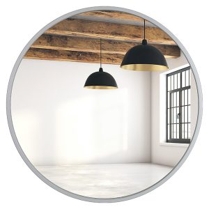Lustro ścienne 55 cm okrągłe białe mat 53538 Lustro ścienne 55 cm okrągłe białe mat 53538