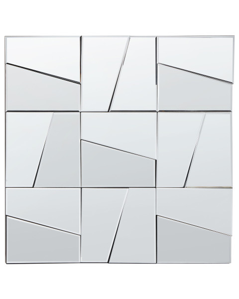 Lustro ścienne 80x80 cm szkło srebrne 471769