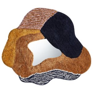 Lustro ścienne ABASZA 60 x 62 cm Bawełna Kolorowy 721946 Lustro ścienne ABASZA 60 x 62 cm Bawełna Kolorowy 721946
