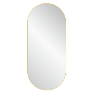Lustro ścienne aluminiowe 40×90 cm owalne złote 40632 Lustro ścienne aluminiowe 40×90 cm owalne złote 40632