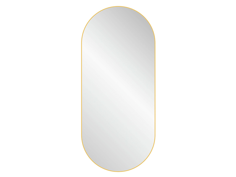 Lustro ścienne aluminiowe 40x90 cm owalne złote 40632