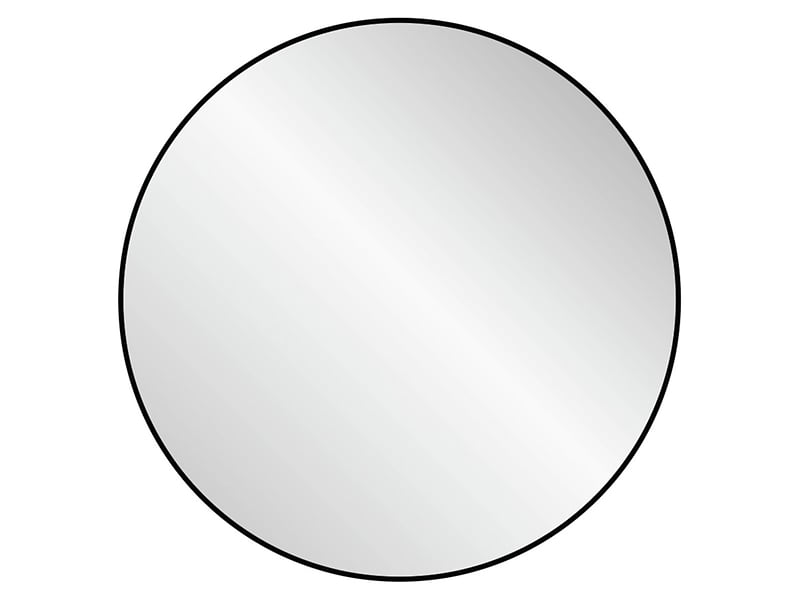 Lustro ścienne aluminiowe okrągłe 50 cm czarne 40628