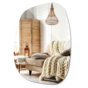 Lustro ścienne asymetryczne nowoczesny design 49 x 34 cm Wallfluent 865322 Lustro ścienne asymetryczne nowoczesny design 49 x 34 cm Wallfluent 865322