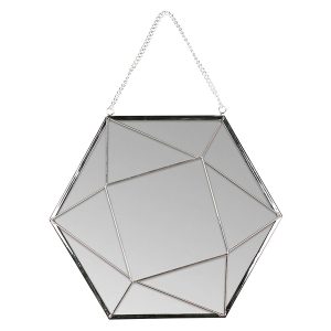 Lustro ścienne Bering 23,5×27 cm srebrne 51212
