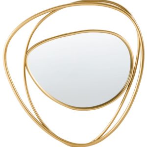 Lustro ścienne COURCY 50 cm 54 cm Metal Złoty 727758 Lustro ścienne COURCY 50 cm 54 cm Metal Złoty 727758