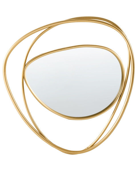 Lustro ścienne COURCY 50 cm 54 cm Metal Złoty 727758