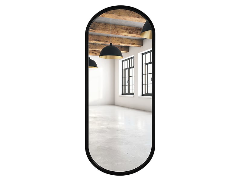 Lustro ścienne czarny mat 60x125 53573