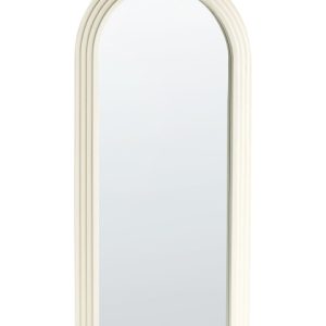 Lustro ścienne DIJON 80 x 170 cm Drewno Złamana biel 721939 Lustro ścienne DIJON 80 x 170 cm Drewno Złamana biel 721939