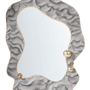 Lustro ścienne do salonu wiszące szare 825459 Lustro ścienne do salonu wiszące szare 825459
