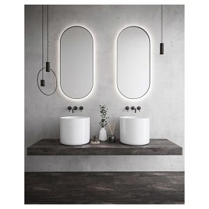 Lustro ścienne Holi Premium LED 50×110 cm czarne 46716 Lustro ścienne Holi Premium LED 50×110 cm czarne 46716
