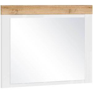 Lustro ścienne Holten 70×92,5 cm biało-brązowe 30995 Lustro ścienne Holten 70×92,5 cm biało-brązowe 30995