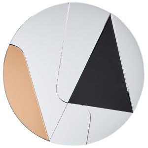 Lustro ścienne kolorowe szkło ø 80 cm 438286 Lustro ścienne kolorowe szkło ø 80 cm 438286